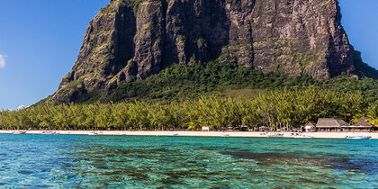 The steep mountainside of Le Morne