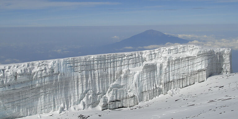 Glaciers at the top