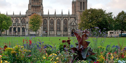 The cathedral on College Green in the heart of Bristol