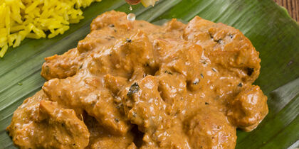 A banana leaf curry