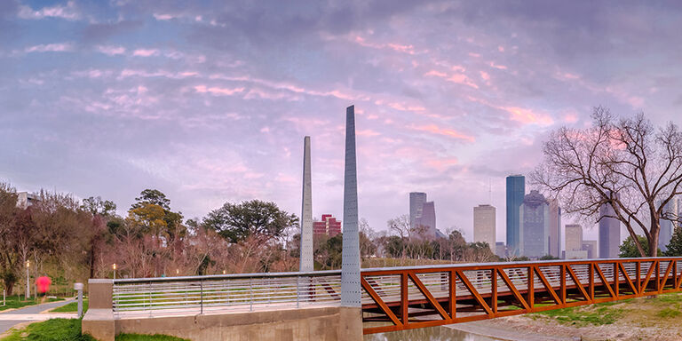 The new pedestrian bridge