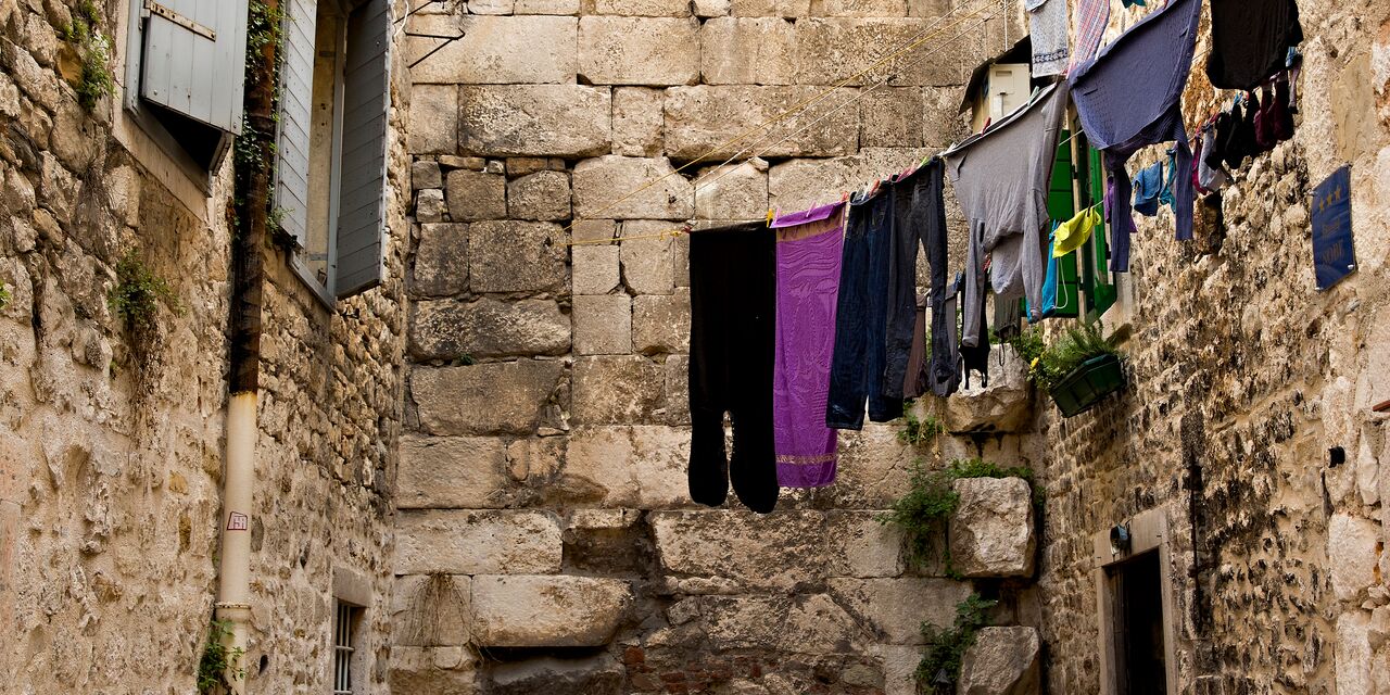 The narrow alleys of the old city