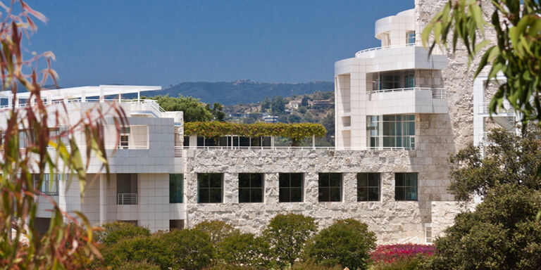 The Getty Center, surrounded by vegetation