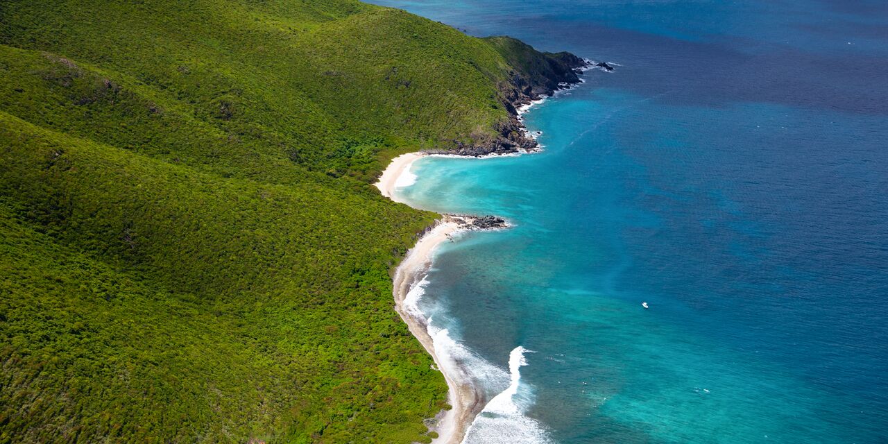 Aerial picture of St. Maarten