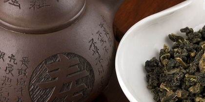 A teapot and tea, ready for a ceremony