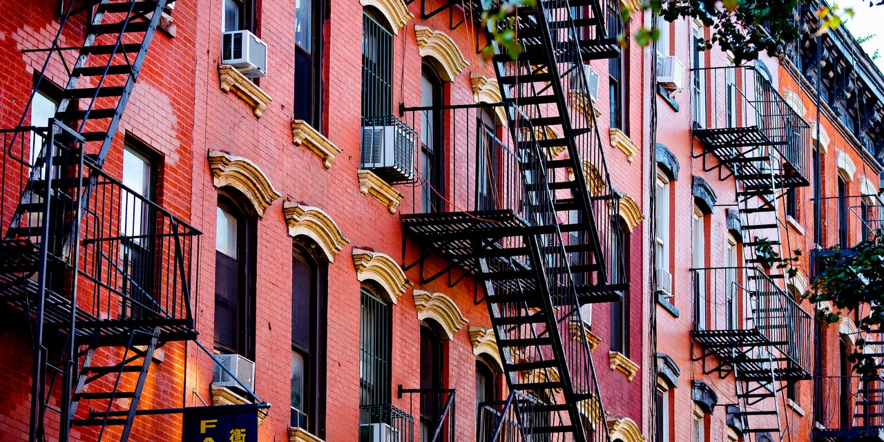 Typical New York fire escapes