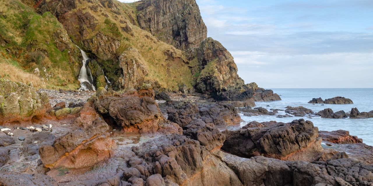 The rugged Irish coast near The Gobbins