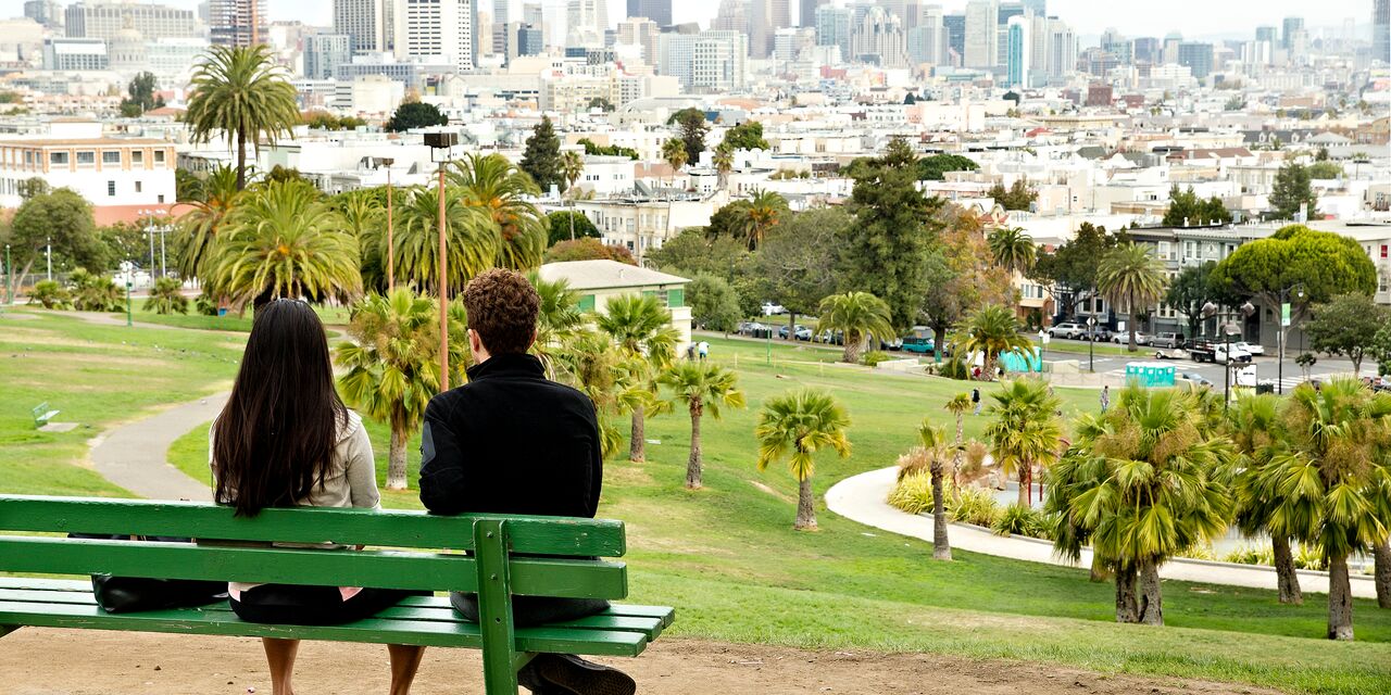 The view from Mission Dolores Park