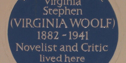 Plaque at Virginia Woolf’s home