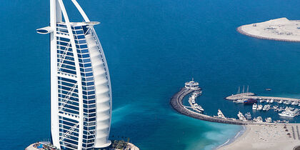 The Burj Al Arab hotel near Jumeirah beach