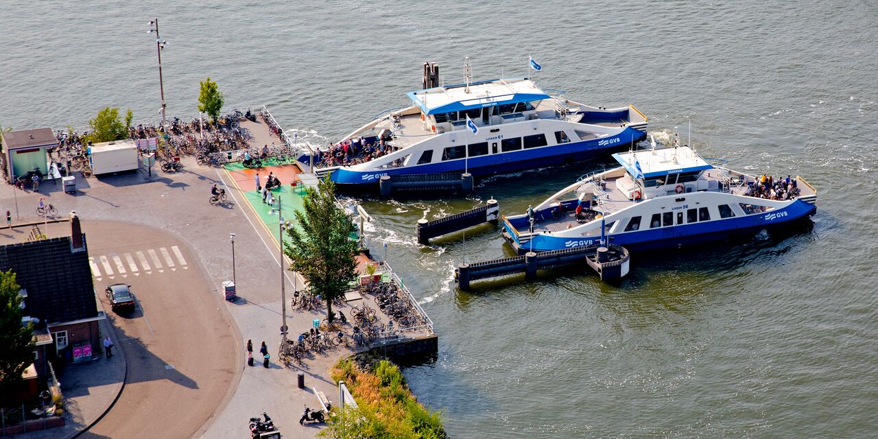 The ferry to Amsterdam Noord