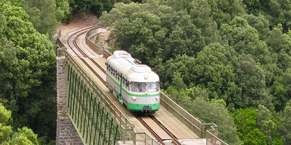 Trenino Verde on the Ponte di San Girolamo