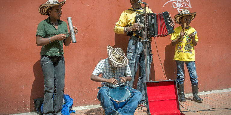 Street artists on Plaza de Bolívar