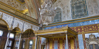 The sultan’s bedroom in the harem