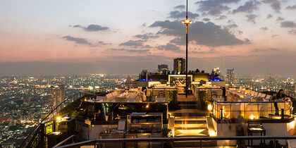 The rooftop terrace of restaurant Vertigo