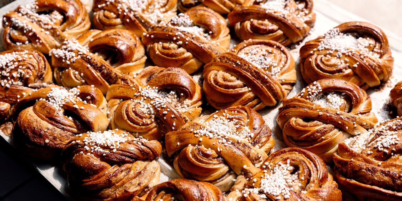 Traditional Swedish cinnamon rolls