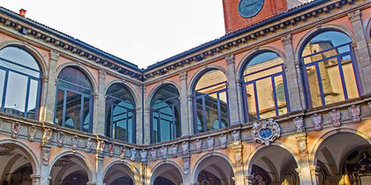 The Atrium of the Archiginnasio