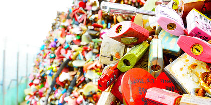 Love padlocks on the N Seoul Tower