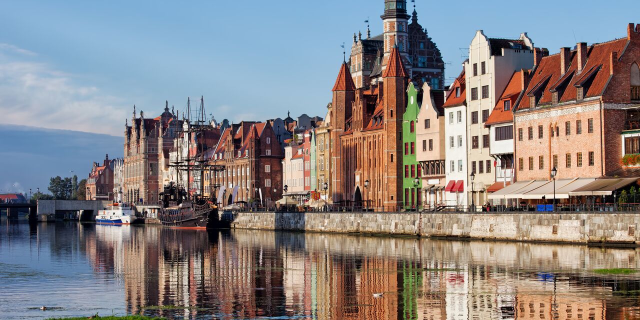 Gdansk is located on the Motlawa River