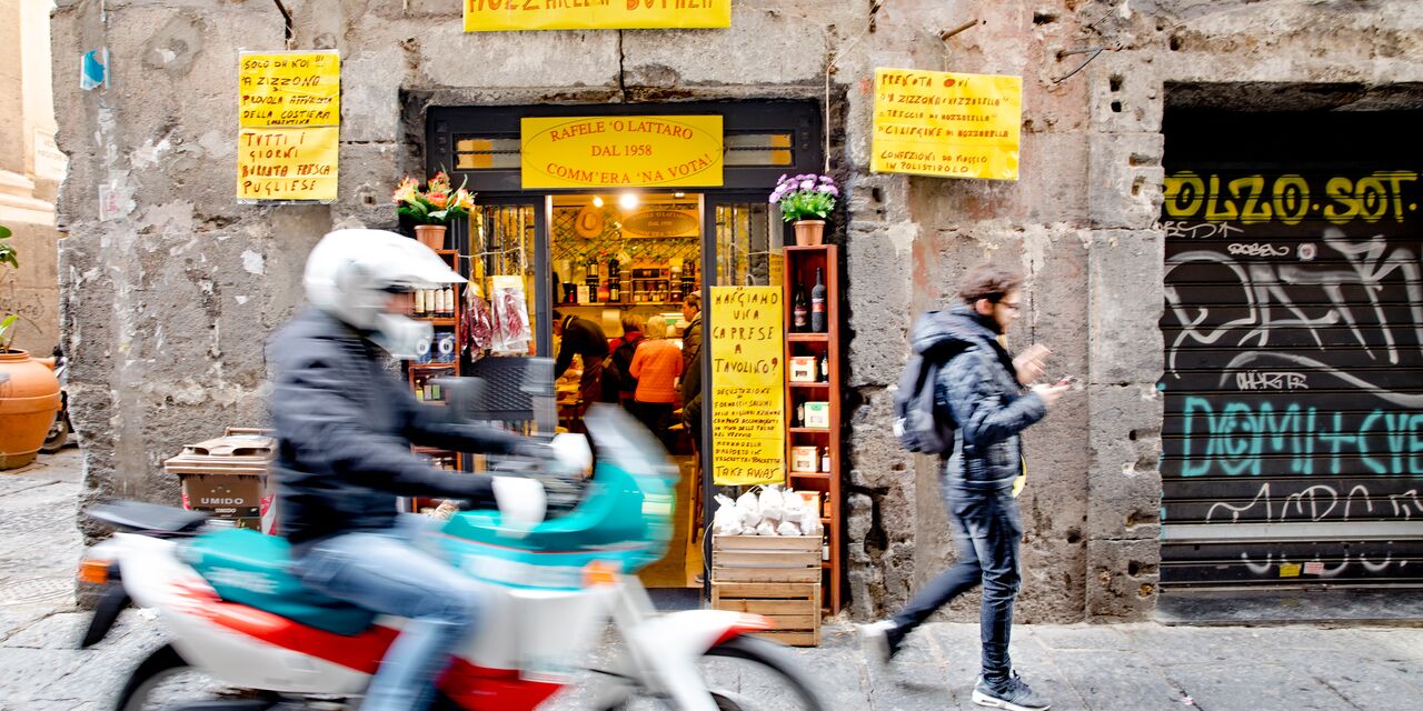 The city centre of Naples