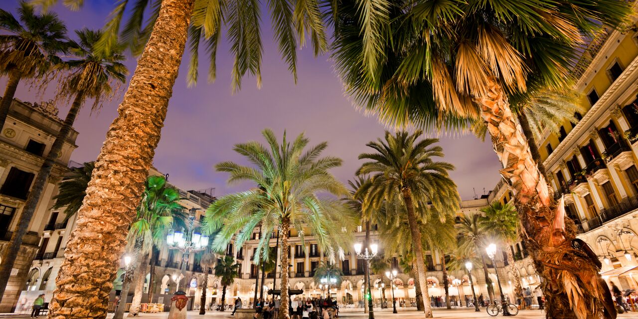 The charming Plaça Reial