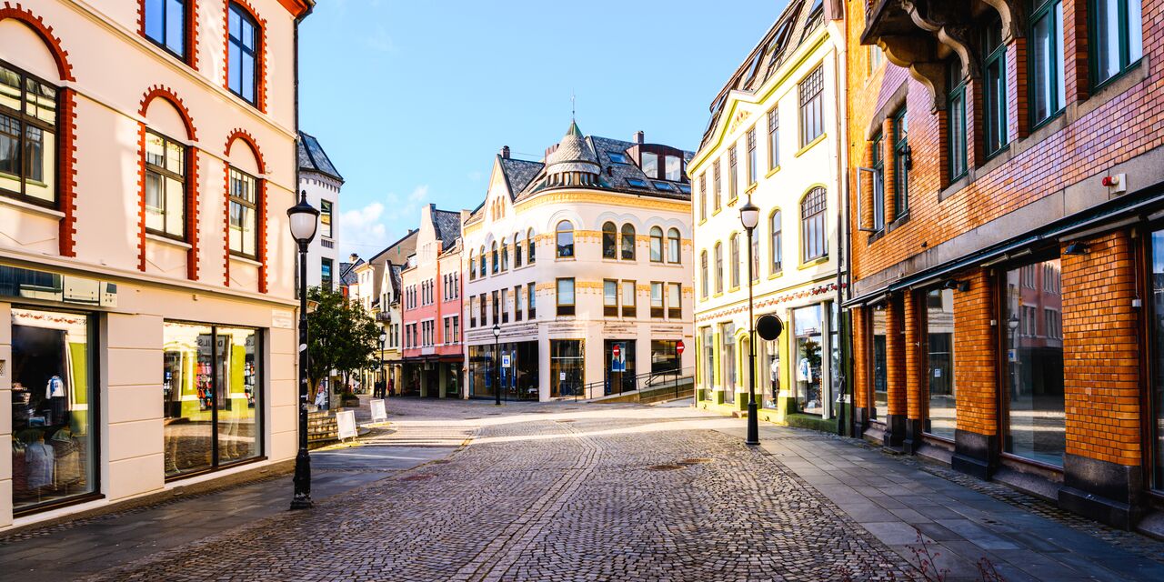 The picturesque centre of Alesund