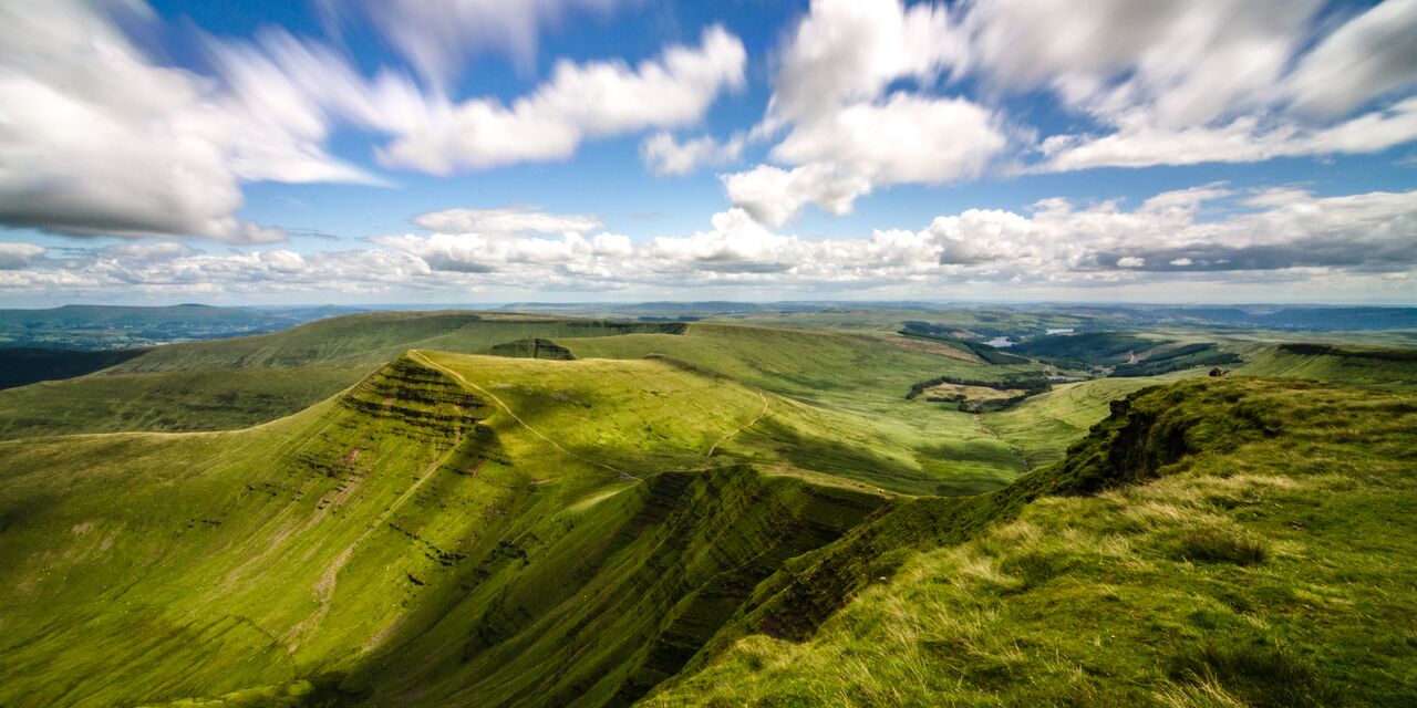 Rolling hills in Wales