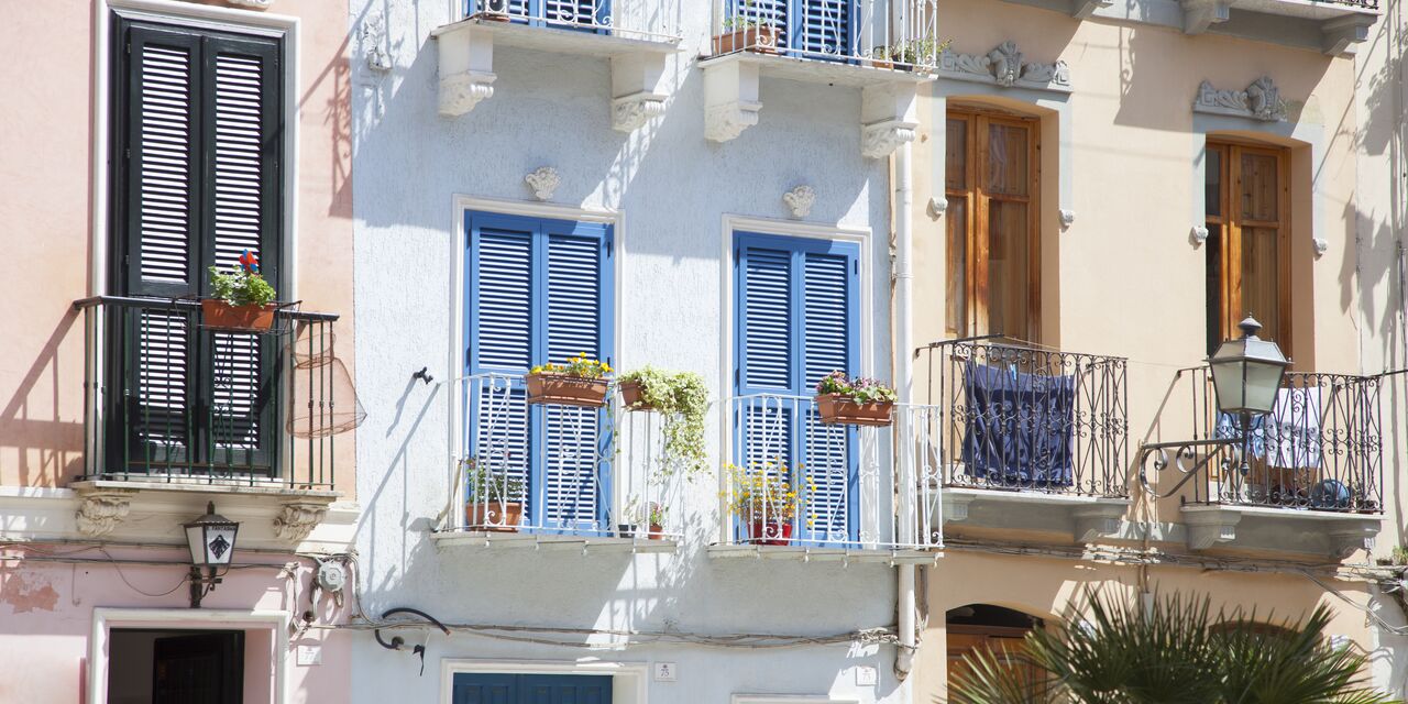 Façades in Cagliari