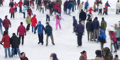 Skating on Beaver Lake