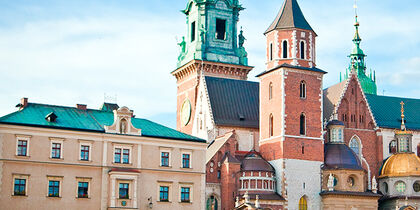 The 3 towers of the Krakow cathedral