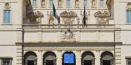 The impressive façade of Galleria Borghese