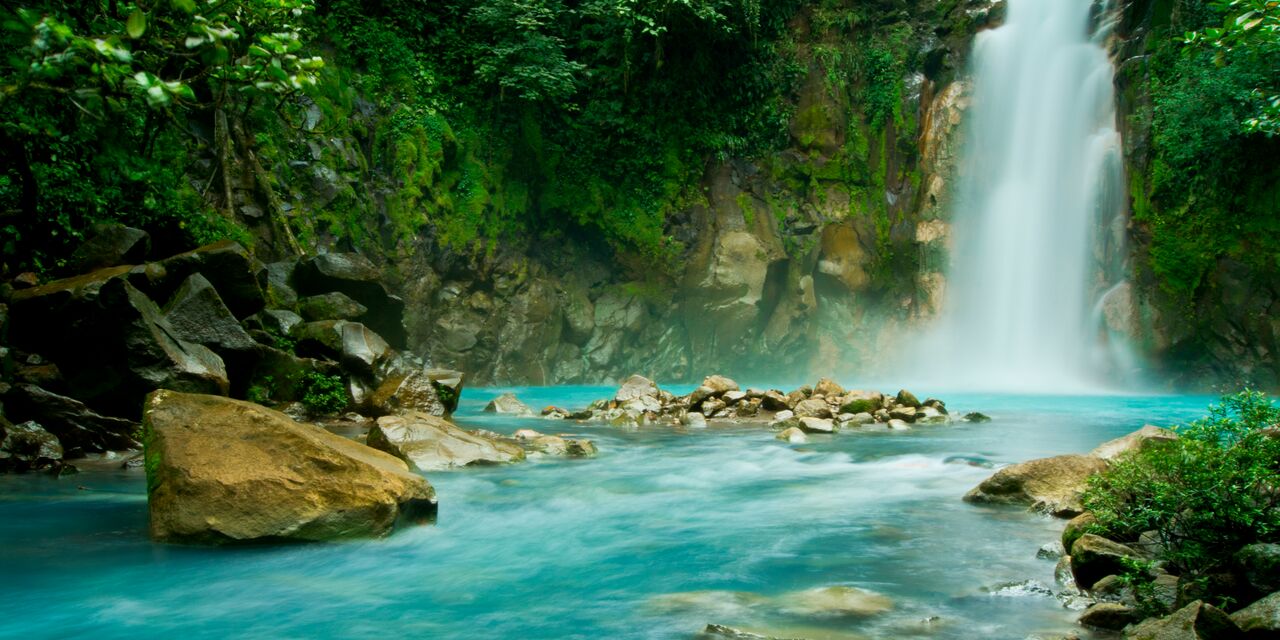 The Rio Celeste Waterfall