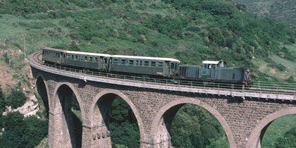 Train rides through countless tunnels and over bridges