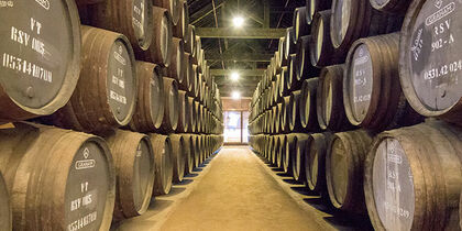 Port casks in Graham’s Lodge in Gaia