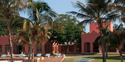 Luxury resort on a desert island