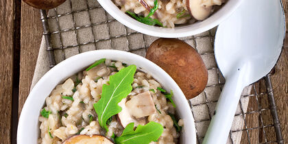 Risotto with mushrooms and herbs