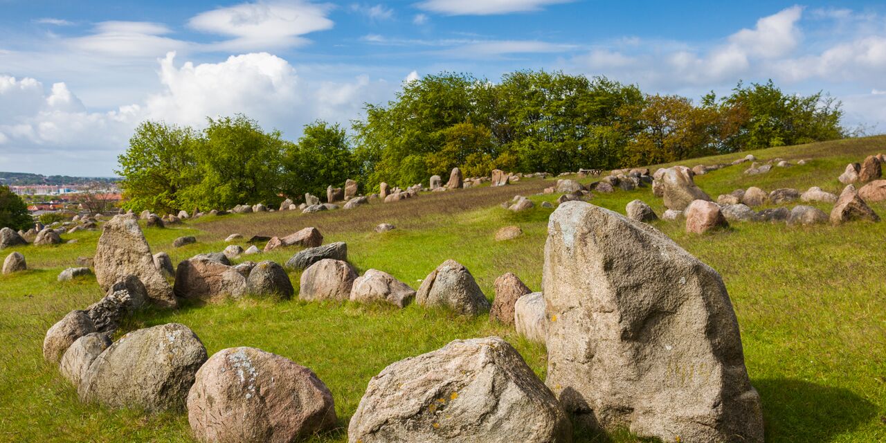 Viking burial site at Lindholm Hoje