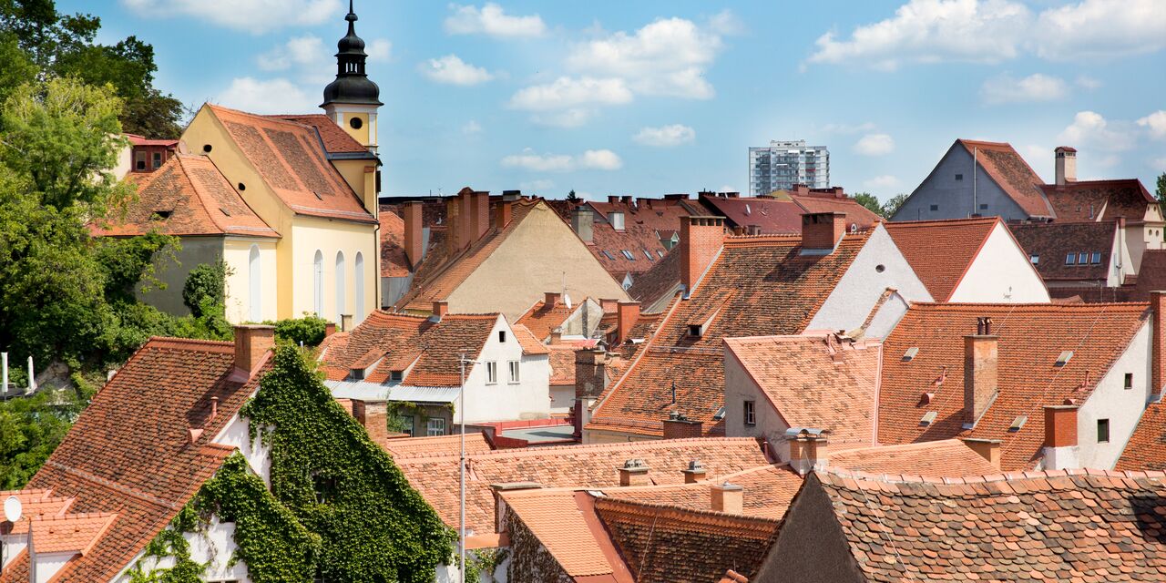 View over the roofs of Graz