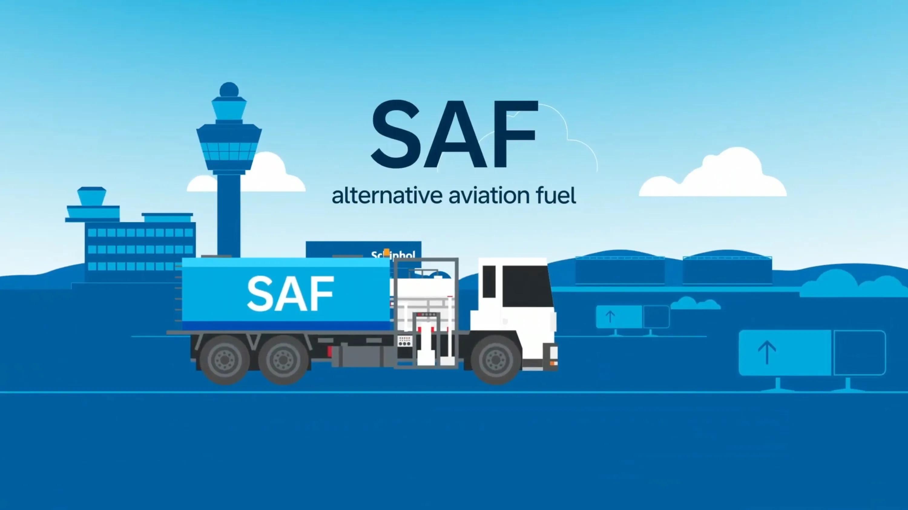 Video explaining how KLM uses SAF, alternative aviation fuel to reduce its environmental impact, including how it’s produced, current usage, and how passengers can support it.
