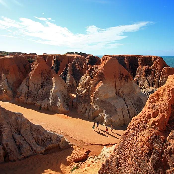 Morro Branco: a maze of red cliffs